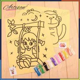 Artisan 6 Cards Different Designs Sand Art