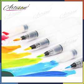 Artisan 6 PCS Water Brush Pen Type (3 x Round Tip and 3 x Flat Tip)