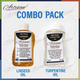 Artisan 120ml Linseed Oil And Turpentine Oil Bottle - Pack of 2