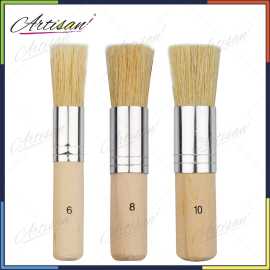 Artisan Wooden Stencil Brushes - Set of 3