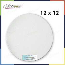 Artisan - round white canvas 12x12
