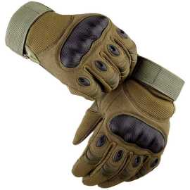 Full Finger Motorcycle Green Gloves - 1 Pair
