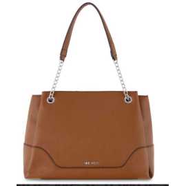 Nine West Townes Satchel Hand Bag For Women - Saddle Tan