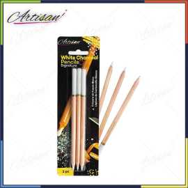 Artisan - White Charcoal Pencils 3 Pcs (MPN0041)