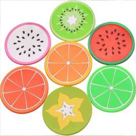 Online Karachi 6Pcs Set Fruit Coaster Colorful Silicone Tea Cup Mat
