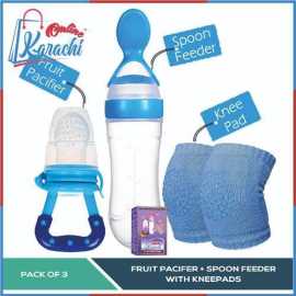 Online Karachi - Pack Of 3 Baby Silicone Squeeze Spoon Feeder