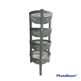 Vegetable Rack 4 Layer Storage Plastic Rack For Multi Purpose