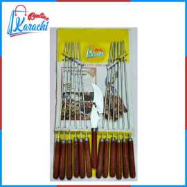 Online Karachi - 13 Pcs Set Of Bbq Stick Needles For Outdoor And Camping