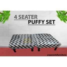 Stylish Puffy Set Customize Stylish Puffy Set In 4 Seater