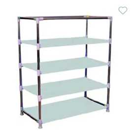 5 Layer Combination Shoes Frame Metal Rack With Cover