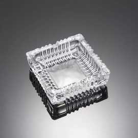 Medium Size Crystal Clear Glass Ashtray - 1 Piece