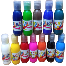 Pack of 24 Bottles Acrylic Color Paints 75 ml