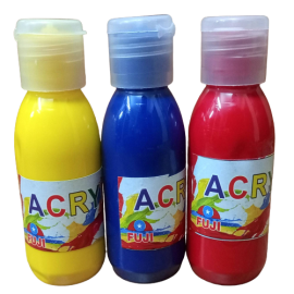 Pack of 5 - Acrylic Color Paints 75 ml Bottle