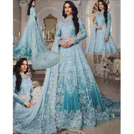 Maria. B Embroidery And Handwork Net Frock - Replica