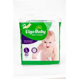 Vigo Diaper (L/7-15kg/4) Jumbo Pack 80's
