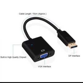 DP o VGA Adapter Cable Male to Female Converter