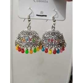 Multicolor Metal Jhumkay For Women - 1 Pair