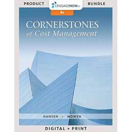 Cornerstones Of Cost Management 4/E (HB)