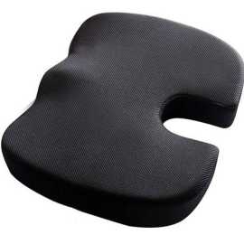 Foam Orthopedic Wedge Car Seat Cushion - Black