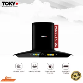 Tokyo Black Stainless Steel Full Function kitchen Hood