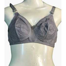 Premium Cotton Comfort Minimizer Bra - Dark Grey
