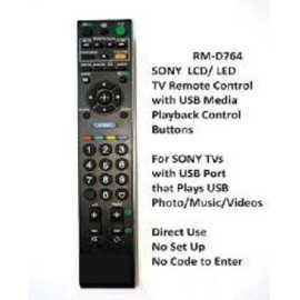 Sony Bravia Universal Remote Lcd/Led Tv Rm-D764 Work