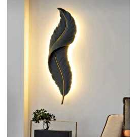 Fiber Material Luxury Italian Style Leaf Led Wall Mounted Lamp - 1-Piece