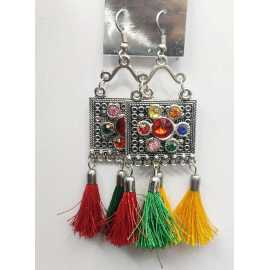 Bohemian Design Drop Earrings For Women - Multi Color