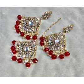 Stylish Traditional Earrings And Bindi For Women By Ornaments