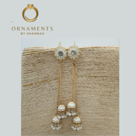 Silver Color Drop Design Fancy Trendy Design Earrings For Women