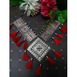 Ornaments Collection Exclusive Tassles Necklace Trendy Design For Women _ New Collection - Red