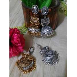 Amazing Ornaments Collection New In Trend Antique Design Jhumkay Earrings 1 pair