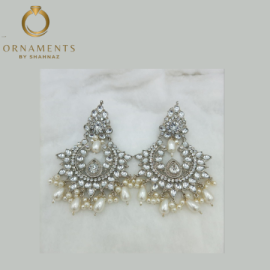 Classic Retro Women's Gypsy Indian Earrings Boho Jewelry Ladies Vintage Synthetic Pearl Tassel Jhumka Earrings