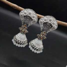 Silver Drop Jhumki Bohemian Design Jhumki Earrings New Collection For Women