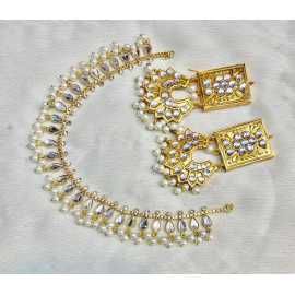 Golden Color Indian Style Necklace Set For Women By Ornaments