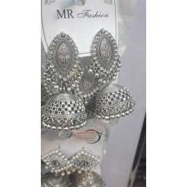 Traditional Silver Jhumkay For Women