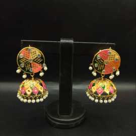New Trendy Indian Jaipuri Design Earrings For Women