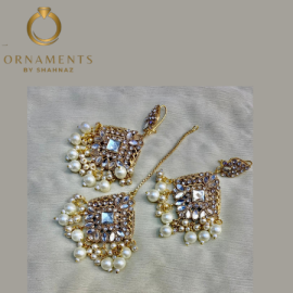 Ornaments Collection New In Trend Silver Color Jhumki Mirror Design Earrings