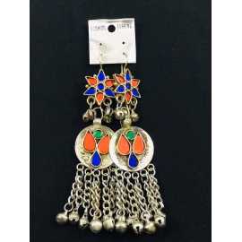 Ornaments Collection New In Trend Afghani Drop Tussles Design Earrings