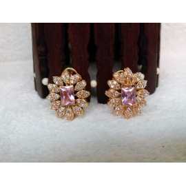 Ornaments Collection Trendy Design Tops Earrings For Women Pink