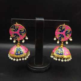 New Fashion Trendy Indian Jaipuri Design Earrings For Women