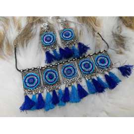 Necklace Set For Women By Ornaments - Blue Color