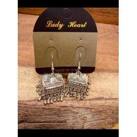 Silver Color antique Jhumki Bali Earrings