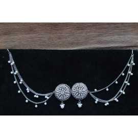 Ornaments New Collection In Trend Fancy Golden Antique White Pearls Sahara Design Earrings - 1 Pair