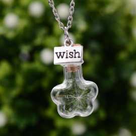 Amazing Hollow Glass Ball Vial Pendant Glass Jewelry Necklace Charms Pendant