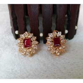 Ornaments Collection Trendy Design Tops Earrings For Women Red