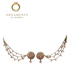 Best Ornaments Collection New In Trend Fancy Golden Antique White Pearls Sahara Design Earrings