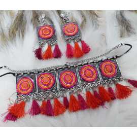 Best Necklace Set For Women By Ornaments - Red Color