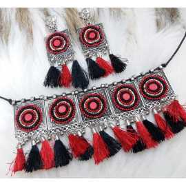 Necklace Set For Women By Ornaments - Red Color
