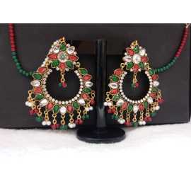 Ornaments Best Collection New In Trend Fancy Golden Antique White Pearls Sahara Design Earrings